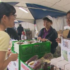 鹿児島読売テレビ、鹿児島中央駅での農福連携マルシェのにぎわい報じる